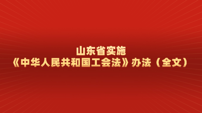 山东省实施《中华人民共和国工会法》办法（全文）